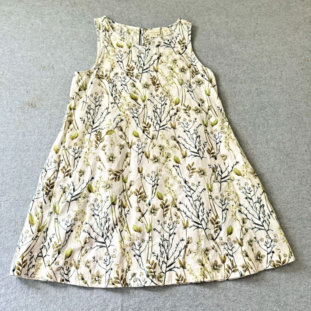 Cynthia Rowley Womens Dress Size M Linen Pockets Floral Shift Boho Lagenloon